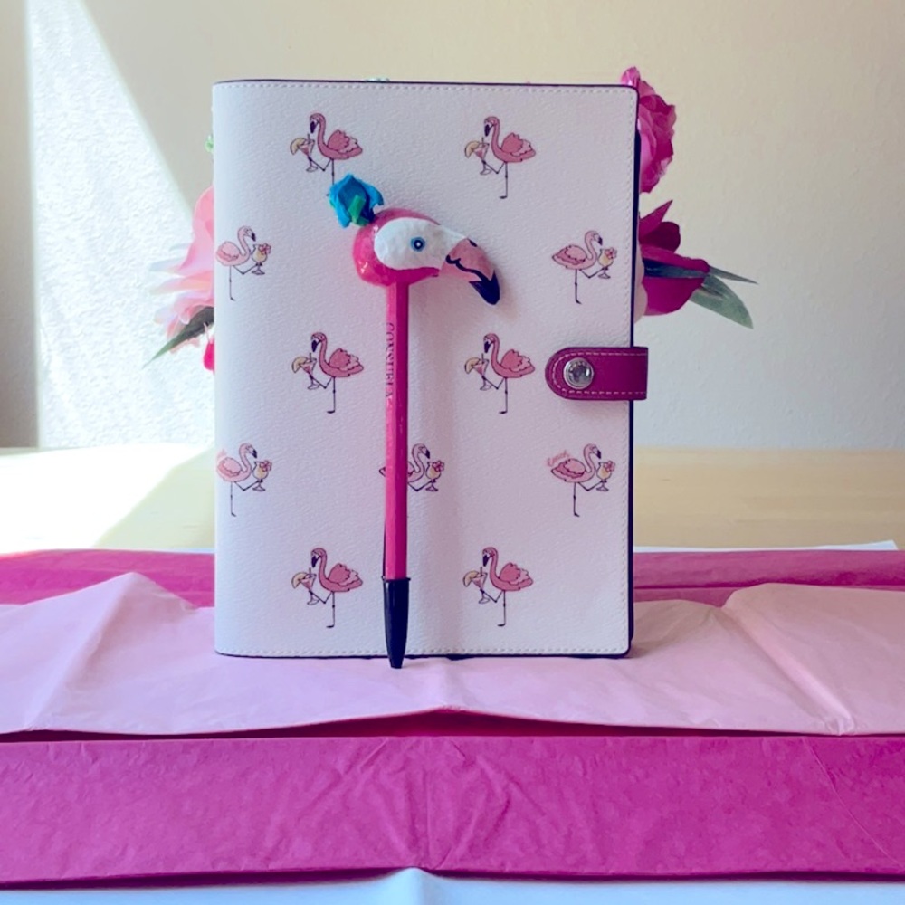 🦩 COACH FLAMINGO NOTEBOOK BUNDLE 🦩NWT 🦩